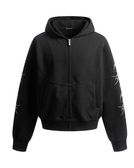 TALKLESSFASHION Hip-Hop Oversized Zipper Hoodie