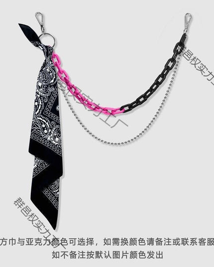 TALKLESSFASHION hip hop pants chain accessoriesins
