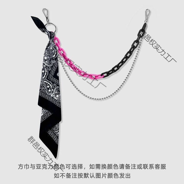 TALKLESSFASHION hip hop pants chain accessoriesins