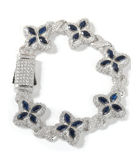 TALKLESSFASHION Hip-hop rap chain, infinite clover bracelet, fashion cool ruffian, high-end 5A zircon color necklace jewelry