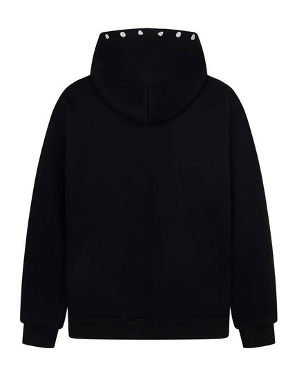 TALKLESSFASHION irregular twist zipper cardigan sweatshirt
