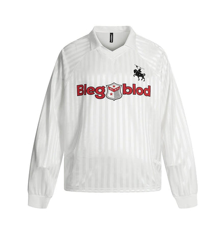 TALKLESSFASHION Jersey Campus Lapel Polo Sweatshirt