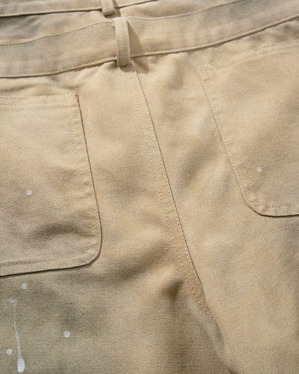 TALKLESSFASHION Jiaqlo 2026 new wasteland style American retro stained washed wide-leg jeans straight ink splashed logging pants