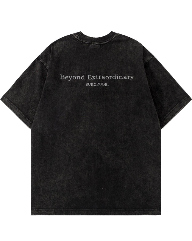 TALKLESSFASHION Jiaqlo men's 2025 spring and summer new American street fashion brand wash worn-out hand print short sleeve T-shirt men