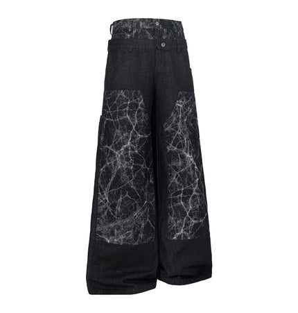 TALKLESSFASHION Jiayiku 2026 new arrivals American high street RO style heavy washed workwear wide-leg jeans loose logging pants
