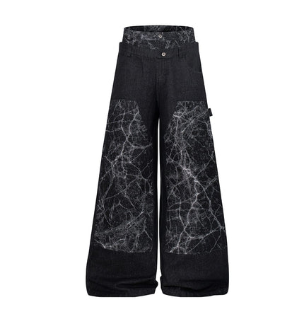 TALKLESSFASHION Jiayiku 2026 new arrivals American high street RO style heavy washed workwear wide-leg jeans loose logging pants