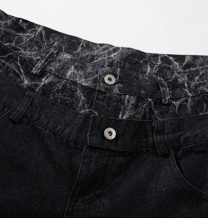 TALKLESSFASHION Jiayiku 2026 new arrivals American high street RO style heavy washed workwear wide-leg jeans loose logging pants