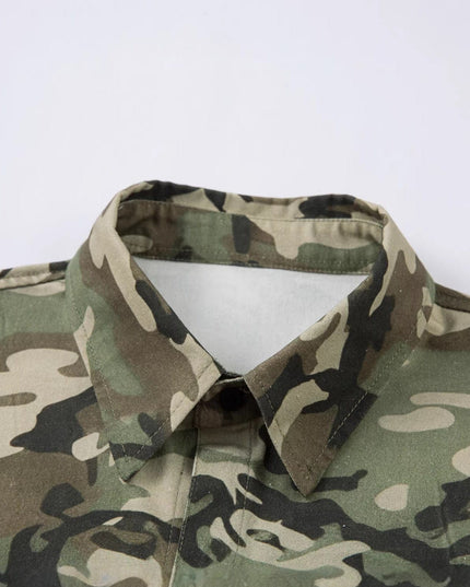 TALKLESSFASHION Jiayiku 2026 new fake two-piece floral shirt Hawaiian vacation American retro leopard print camouflage shirt long sleeves