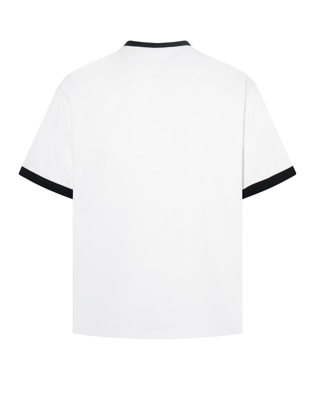 TALKLESSFASHION Jiayiku 2026 new summer T-shirts, Korean niche personality couple T-shirts, short-sleeved waffle base shirts, men and women