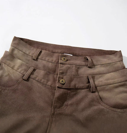 TALKLESSFASHION Jiayiku 2026 new wasteland style American high street dirty dye washed rivet jeans wide-leg cargo logging pants