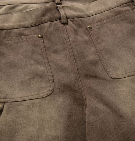 TALKLESSFASHION Jiayiku 2026 new wasteland style American high street dirty dye washed rivet jeans wide-leg cargo logging pants