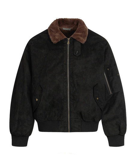 TALKLESSFASHION Jiayiku Men's 2025 New Winter Warm Padded Jacket American Flight Jacket Old Money Style Suede Padded Jacket