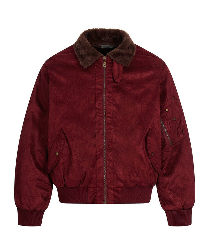 TALKLESSFASHION Jiayiku Men's 2025 New Winter Warm Padded Jacket American Flight Jacket Old Money Style Suede Padded Jacket