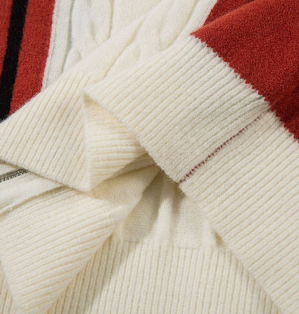 TALKLESSFASHION Jiayiku men's clothing 2025 autumn new Korean lazy campus style striped knitwear motorcycle sweater base layer