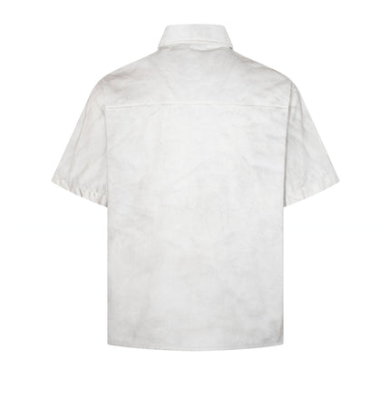 TALKLESSFASHION Jiayiku's 2026 new American wasteland style dirty dyeing distressed niche design short-sleeved shirt ins trendy ruffian