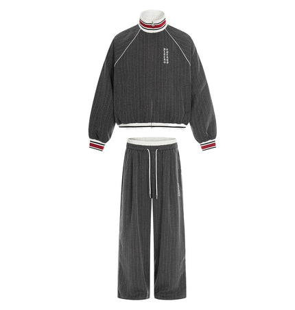 TALKLESSFASHION Jiayiku's 2026 new arrivals, American drapes, striped suit pants, old money, handsome ruffians, Yamamoto pants, loose slacks