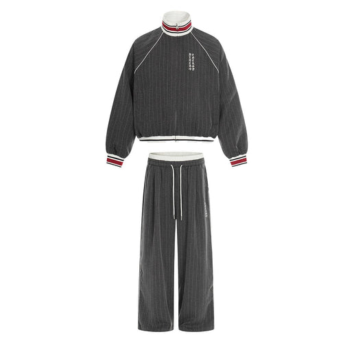 THETLSTUDIO Jiayiku's 2026 new arrivals, American drapes, striped suit pants, old money, handsome ruffians, Yamamoto pants, loose slacks