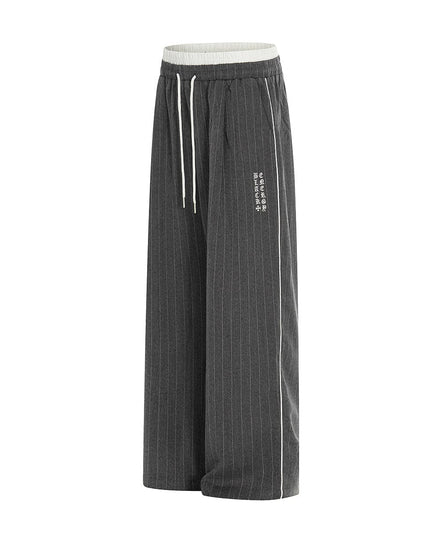 TALKLESSFASHION Jiayiku's 2026 new arrivals, American drapes, striped suit pants, old money, handsome ruffians, Yamamoto pants, loose slacks