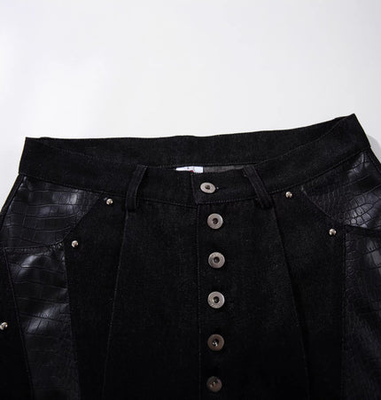 TALKLESSFASHION Jiayiku's 2026 new arrivals, American high street RO style, special-shaped deconstruction, motorcycle-style personalized jeans, loose wide-leg pants