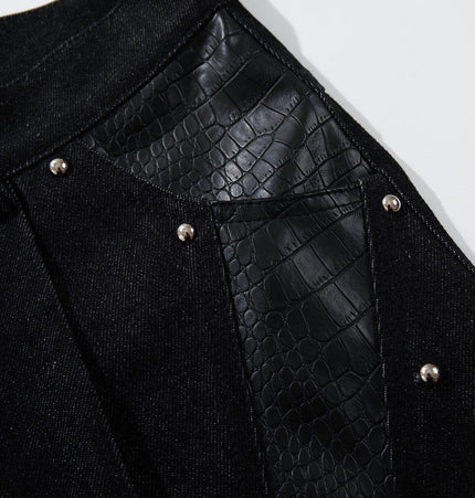 TALKLESSFASHION Jiayiku's 2026 new arrivals, American high street RO style, special-shaped deconstruction, motorcycle-style personalized jeans, loose wide-leg pants