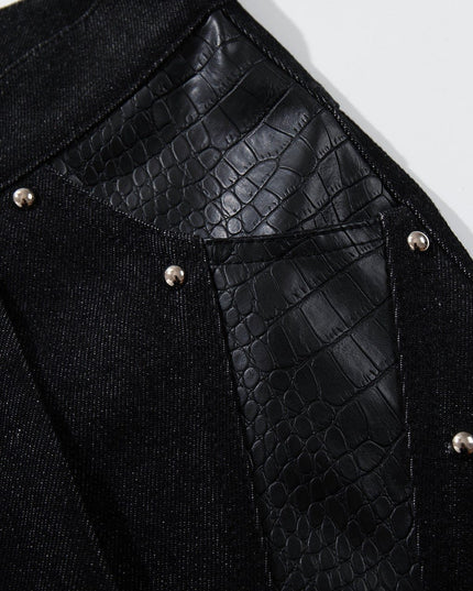 TALKLESSFASHION Jiayiku's 2026 new arrivals, American high street RO style, special-shaped deconstruction, motorcycle-style personalized jeans, loose wide-leg pants