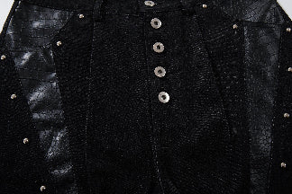 TALKLESSFASHION Jiayiku's 2026 new arrivals, American high street RO style, special-shaped deconstruction, motorcycle-style personalized jeans, loose wide-leg pants