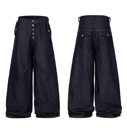 TALKLESSFASHION Jiayiku's 2026 new arrivals, American retro old money, wind-washed water, primary color denim jacket, airplane buckle, cargo jacket, men