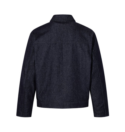 TALKLESSFASHION Jiayiku's 2026 new arrivals, American retro old money, wind-washed water, primary color denim jacket, airplane buckle, cargo jacket, men