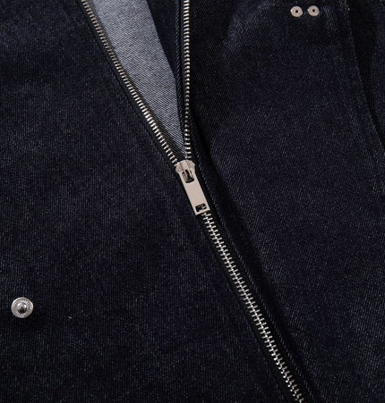 TALKLESSFASHION Jiayiku's 2026 new arrivals, American retro old money, wind-washed water, primary color denim jacket, airplane buckle, cargo jacket, men
