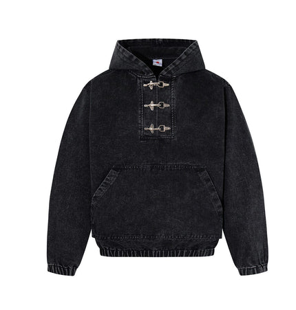 TALKLESSFASHION Jiayiku's 2026 new arrivals, American trendy brand retro heavyweight washed denim jackets, airplane buckle sweatshirts, hooded jackets