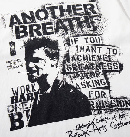 TALKLESSFASHION Jiayiku's 2026 new summer T-shirt, American hip-hop niche personality, punk rock character, short-sleeved base shirt