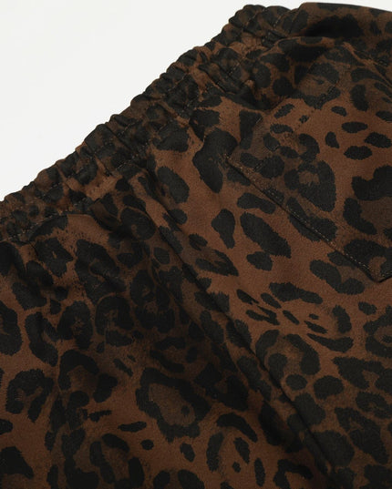 TALKLESSFASHION Jiayiku trendy brand 2025 American retro leopard print sweatpants scimitar pants men's and women's vibe ruffians handsome loose wide-leg pants