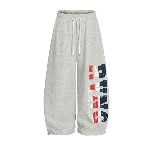 THETLSTUDIO Jiayiku trendy brand 2025 new American retro scimitar pants, star-striped sweatpants, men's and women's loose wide-leg trousers