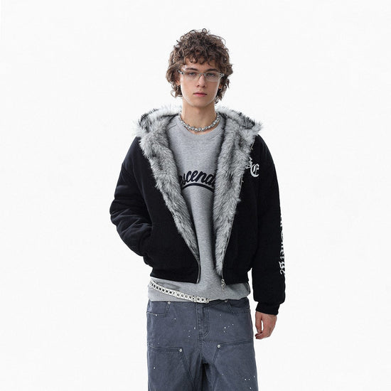 Mountain Carved Fleece Hooded Jacket