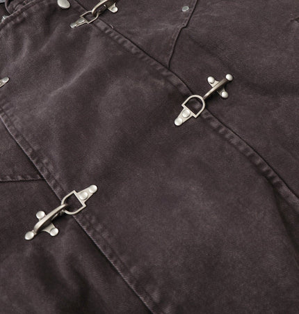 TALKLESSFASHION Jiayiku trendy brand 2026 new American retro heavy wash old denim jacket airplane buckle jacket locomotive