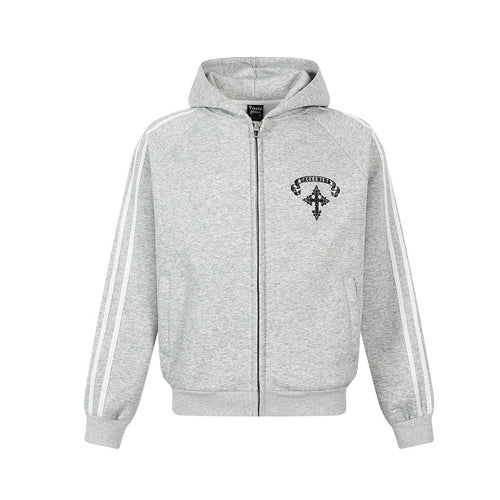 THETLSTUDIO Jiayiku trendy brand 2026 new American street cross patch embroidered hoodie sports jacket hoodie