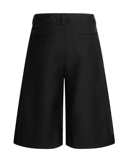 TALKLESSFASHION K338 American summer high-end versatile street trend deconstructed pleated design men's loose cropped casual trousers