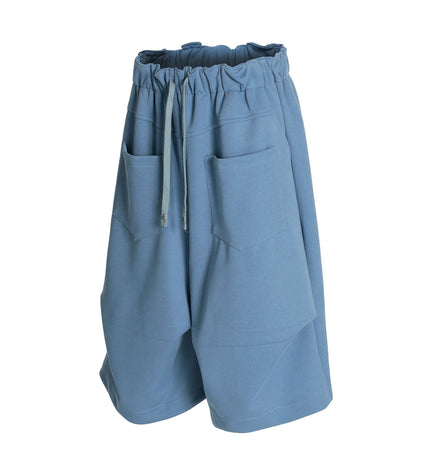TALKLESSFASHION K534 American summer high-end versatile street trend pleats reverse design men's loose five-point casual shorts