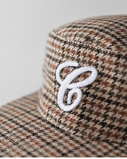 TALKLESSFASHION Korean version of niche retro leopard print flat top flat brim hat for men and women, fashion trend, cool and handsome, sweet and spicy, casual and versatile