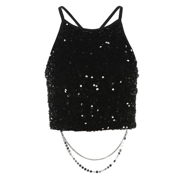 Sequin Chain Beauty-Back Camisole