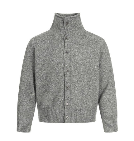 TALKLESSFASHION L / Grey MY018 GXFortune Fall/Winter American Lazy Luxury Wool Blend Cardigan Sweater Loose Knitwear Couple
