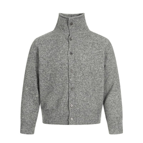 THETLSTUDIO L / Grey MY018 GXFortune Fall/Winter American Lazy Luxury Wool Blend Cardigan Sweater Loose Knitwear Couple