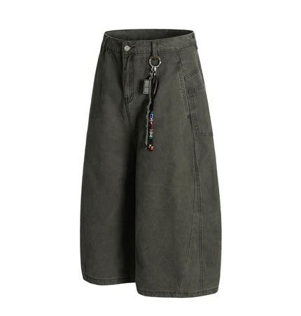 TALKLESSFASHION L806 American summer high-end versatile street trend simple workwear design men's loose cropped casual shorts