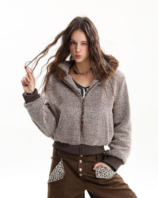 TALKLESSFASHION Lamb Wool Small Fragrance Jacket