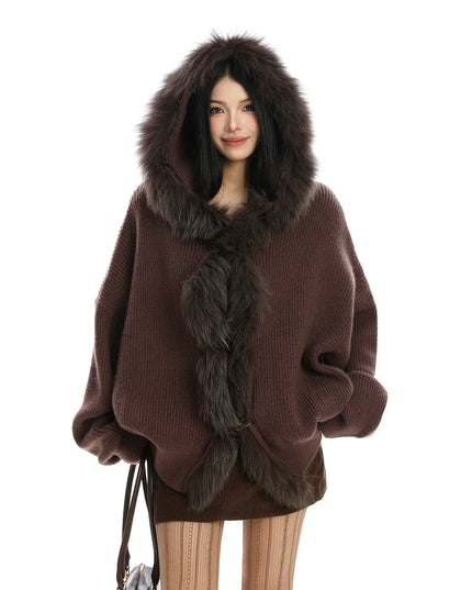 TALKLESSFASHION Lazy Style Patchwork Fur Sweater