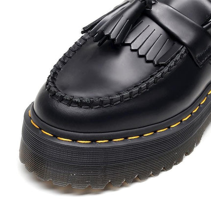 TALKLESSFASHION Leiyu tassel loafers, female genuine leather low-top small leather shoes, British fashion thick-soled student versatile casual shoes 5cm