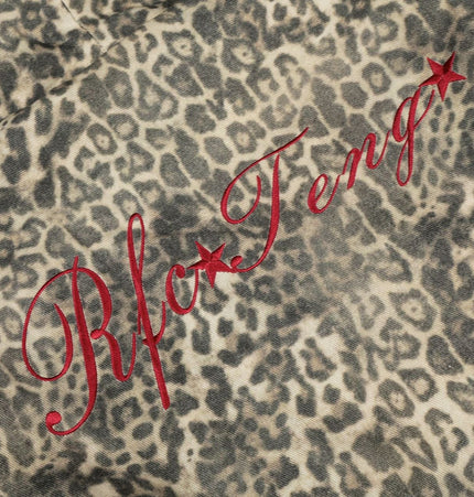 TALKLESSFASHION Leopard Plush Mountain Padded Jacket