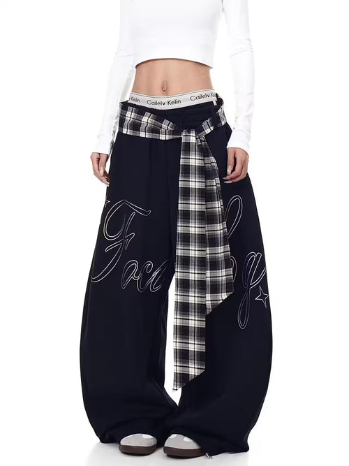 THETLSTUDIO Letter-Pleated Lazy-Style Scimitar Slacks