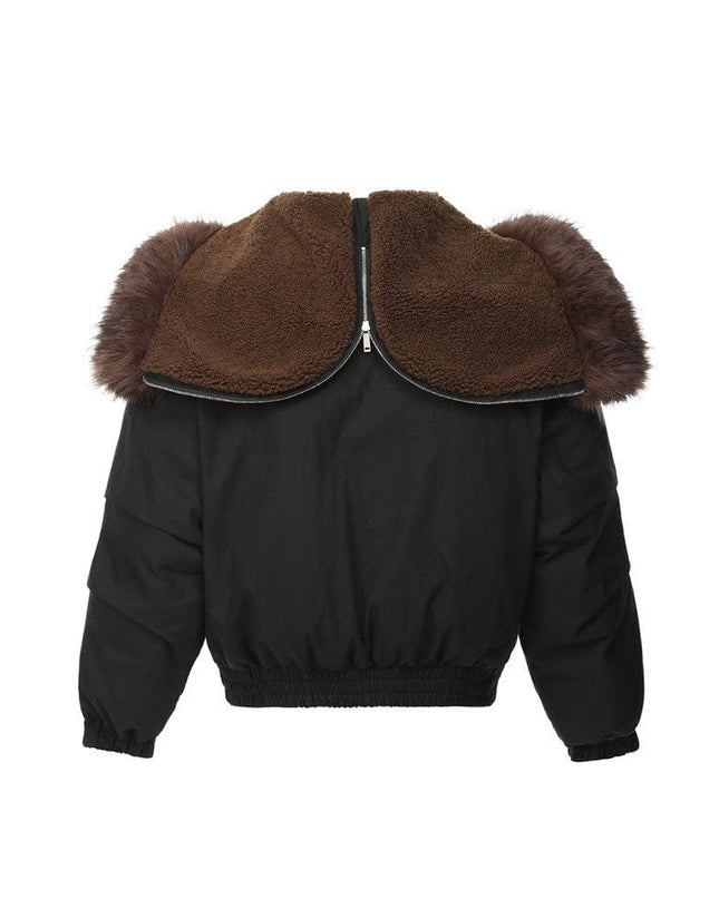 TALKLESSFASHION Loose Street Fashion Design Hat Cotton-padded Coat