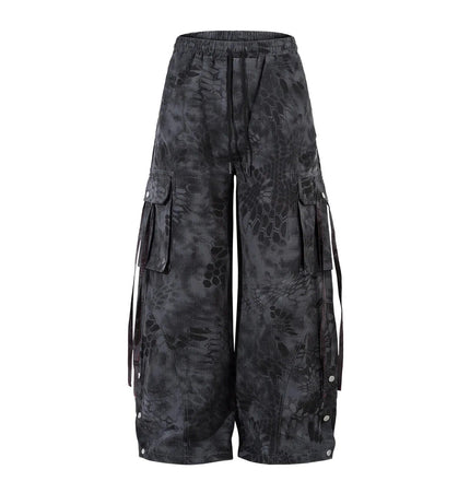 TALKLESSFASHION M / Black Multil - Camouflage Snake Skin Pattern pant -----0471